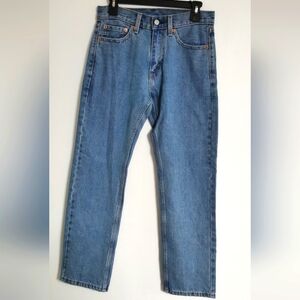 Levi's Men's 505 Size 29 x 30 Regular Fit Jeans Light Blue Non-Stretch
